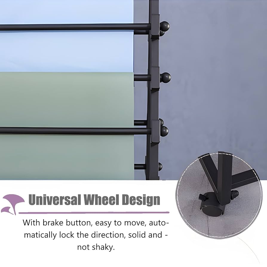 壁用高さ47.2インチのリボンラックスタンド、ゴールドホワイトブラック